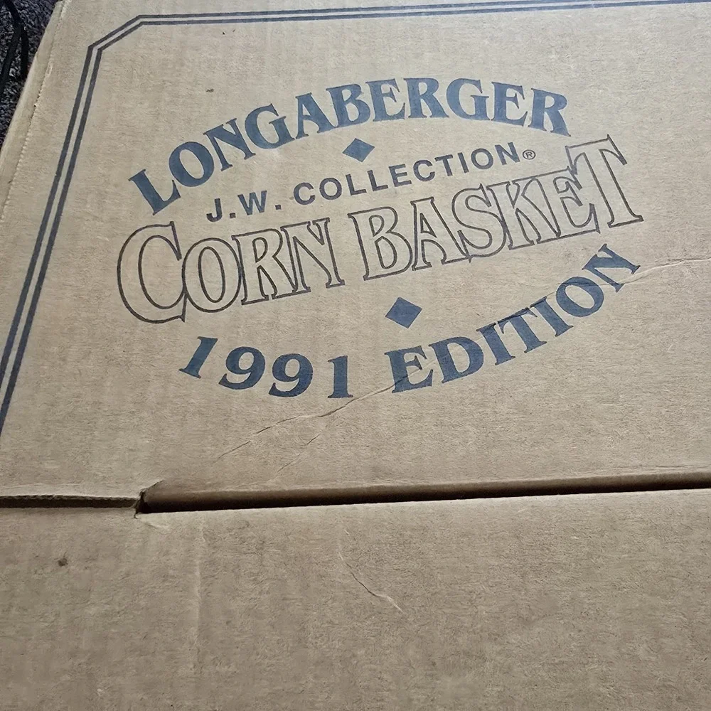 Longaberger‎ JW COLLECTION 1991 CORN Basket with  Original Box